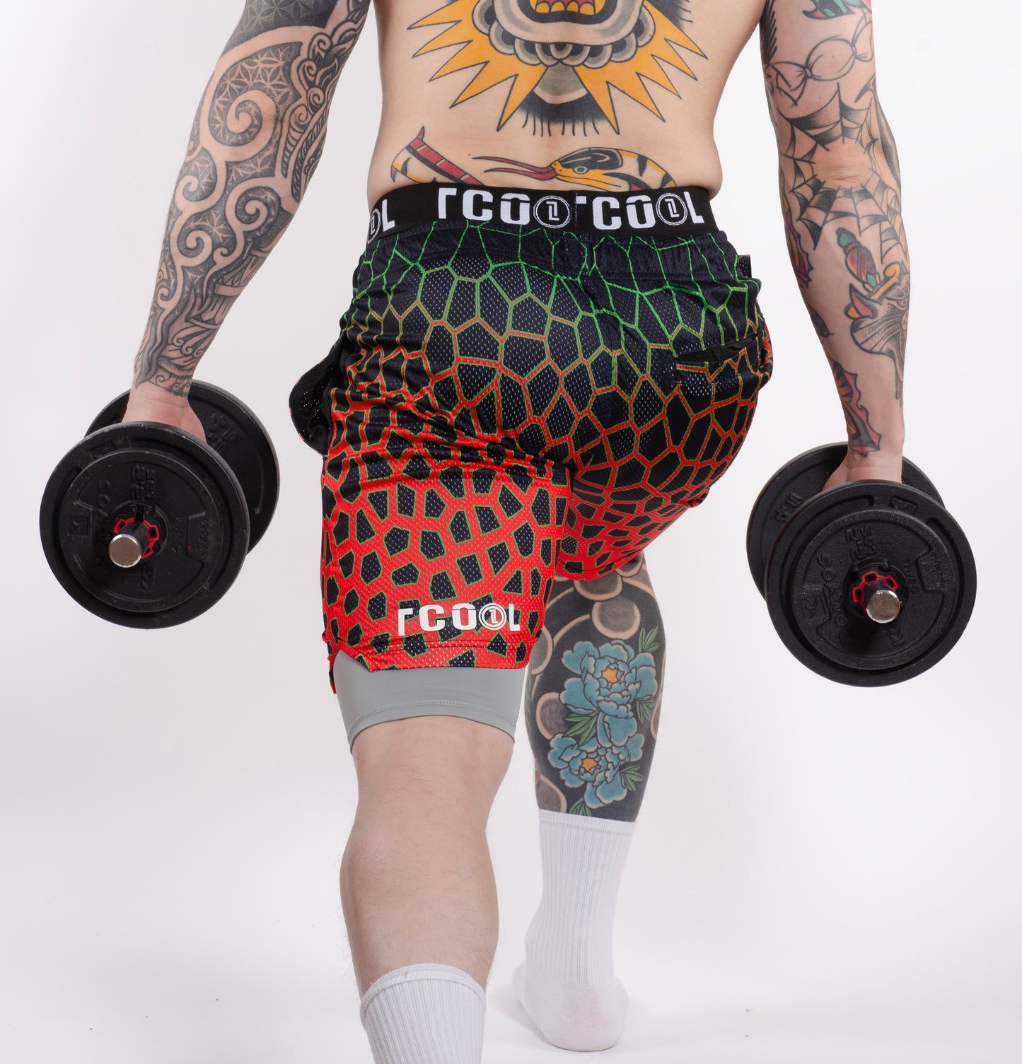 TCOOL MESH - LINEA DRAGON-GREEN/ORANGE