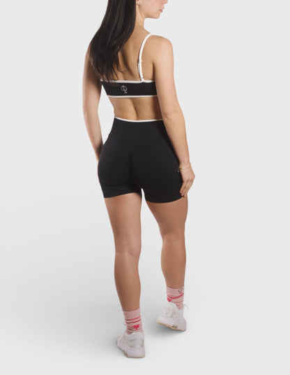TCOOL WHITE LINE SCRUNCH LEGGINGS BLACK