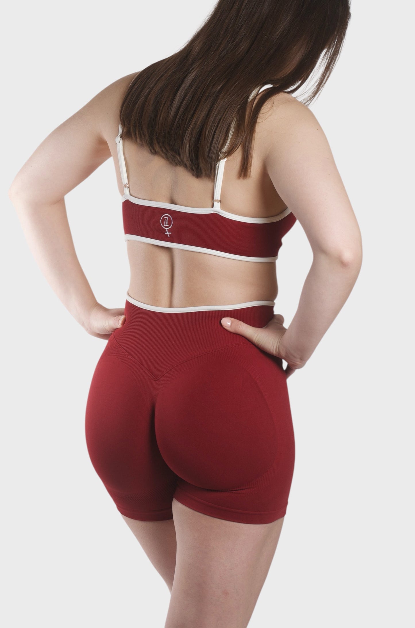 TCOOL WHITE LINE SCRUNCH TOP RED